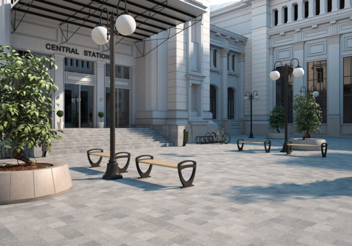 Suelos porcelánicos para estaciones de tren Porzellanböden für Bahnhöfe